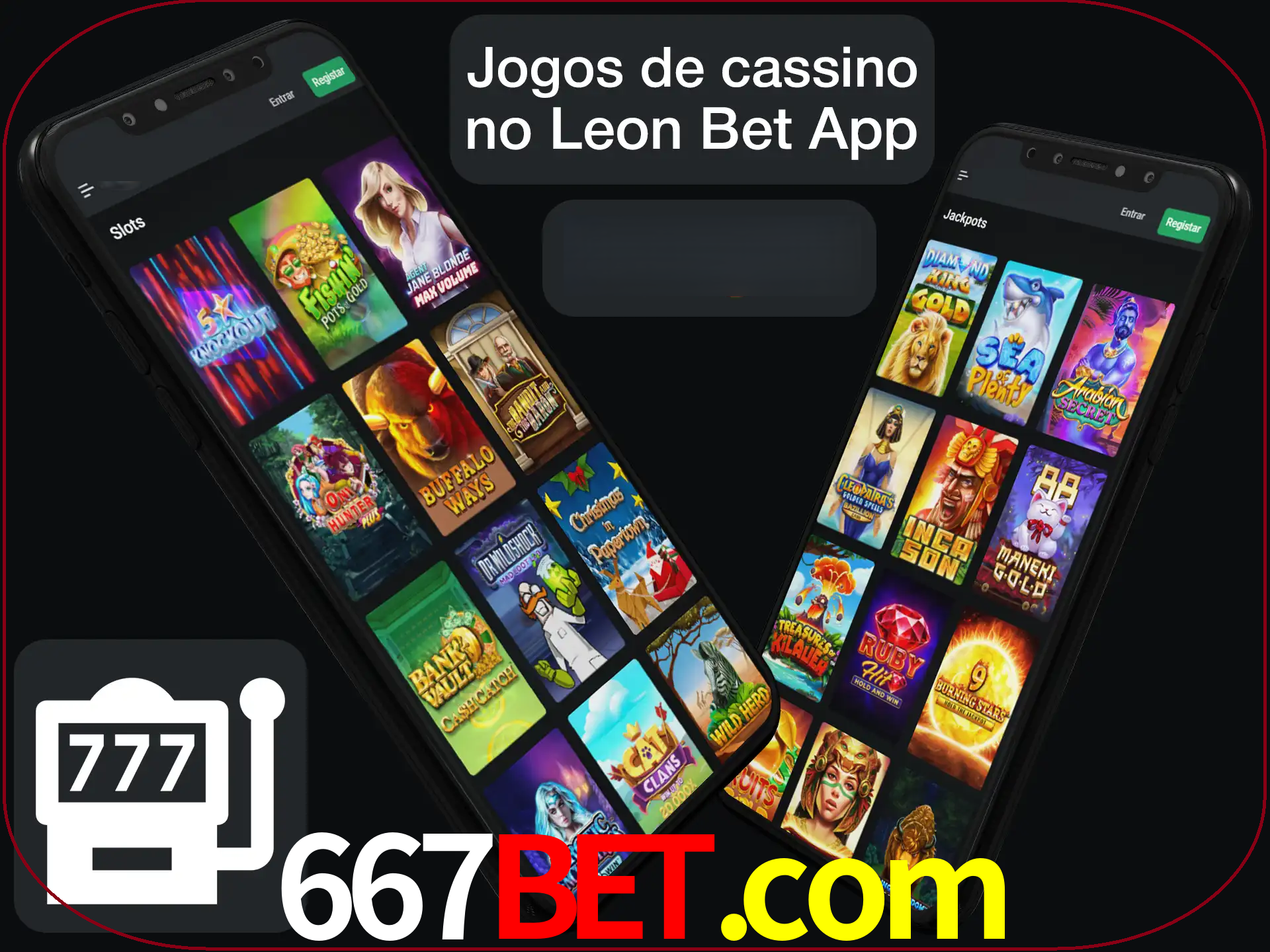Escolha quais jogos de cassino jogar no app.